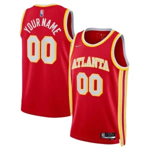 Atractivo Atlanta Hawks Nike 2021/22 Diamond Swingman Custom Jersey Icon Edition Red