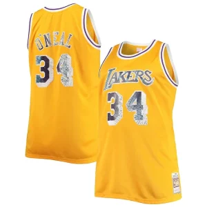 Atractivo Cool Shaquille O'Neal Los Angeles Lakers Big & Tall 1996 97 NBA 75th Anniversary Diamond Swingman Jersey Gold
