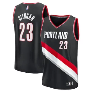 Encantador Estupendo Increíble Donovan Clingan Portland Trail Blazers 2024 NBA Draft Fast Break Player Jersey Icon Edition Black