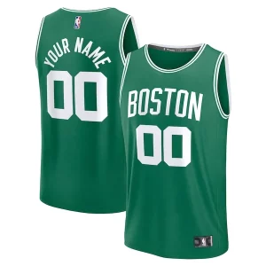 Único Encantador Comodo Boston Celtics Fast Break Custom Jersey Icon Edition Kelly Green/White/Black