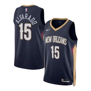Estupendo Original Jose Alvarado New Orleans Pelicans Nike Unisex Swingman Jersey Association Edition Navy