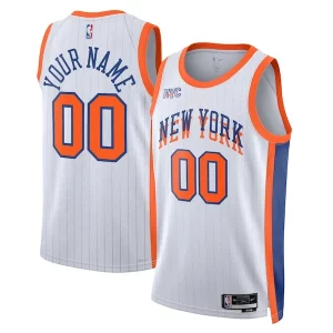 Atractivo New York Knicks Nike Unisex 2024/25 Custom Swingman Jersey City Edition White