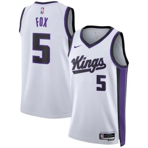 Bonito Increíble De'Aaron Fox Sacramento Kings Nike Unisex Swingman Jersey Association Edition White/Black