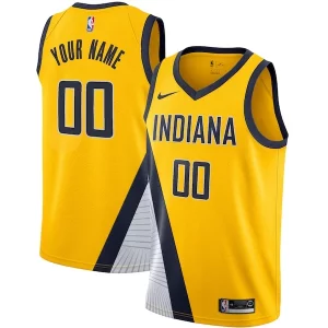 Bonito Indiana Pacers Nike 2019/20 Custom Swingman Jersey Yellow Statement Edition