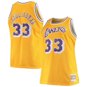 Bonito Maravilloso Original Kareem Abdul Jabbar Los Angeles Lakers 1984/85 Big & Tall Hardwood Classics Swingman Jersey Gold