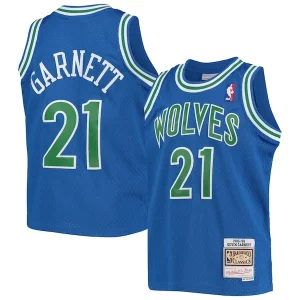 Bonito Moderno Estupendo Kevin Garnett Minnesota Timberwolves Youth 1995 96 Hardwood Classics Swingman Jersey Blue