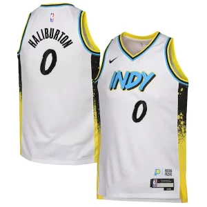 Bonito Tyrese Haliburton Indiana Pacers Nike Youth 2024/25 Swingman Player Jersey City Edition White