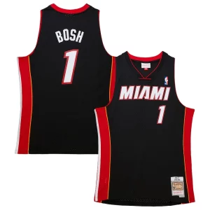 Perfecto Maravilloso Chris Bosh Miami Heat Hardwood Classics Swingman Jersey Black