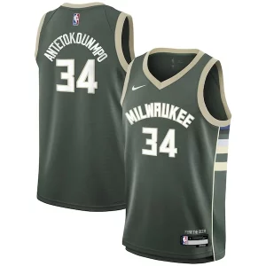 Chulo Elegante Giannis Antetokounmpo Milwaukee Bucks Nike Youth Swingman Jersey Icon Edition Hunter Green