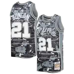Chulo Fácil de llevar Tim Duncan San Antonio Spurs 1998/99 Hardwood Classics Lunar New Year Swingman Jersey Silver