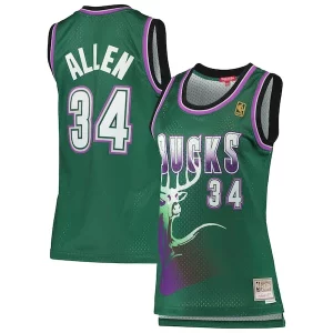 Chulo Ray Allen Milwaukee Bucks Women's 1996/97 Hardwood Classics Swingman Jersey Green