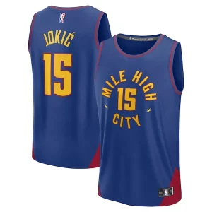 Moderno Nikola Jokic Denver Nuggets Fast Break Replica Player Jersey Statement Edition Blue