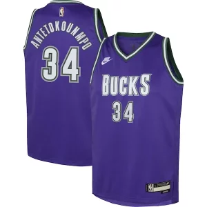 Chulo Giannis Antetokounmpo Milwaukee Bucks Nike Youth 2022/23 Swingman Jersey Purple Classic Edition
