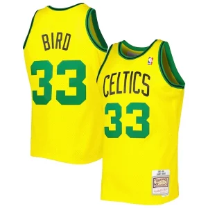 Chulo Larry Bird Boston Celtics 1985 86 Hardwood Classics Reload 3.0 Swingman Jersey Gold