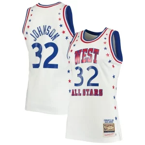 Chulo Magic Johnson Los Angeles Lakers 1983 NBA All Star Game Hardwood Classics Authentic Jersey White
