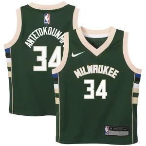 Clásico Comodo Ideal Giannis Antetokounmpo Milwaukee Bucks Nike Preschool Swingman Player Jersey Icon Edition Hunter Green
