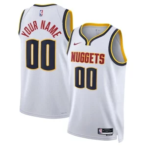Clásico Denver Nuggets Nike Unisex Swingman Custom Jersey White Association Edition