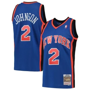Clásico Encantador Larry Johnson New York Knicks 1998/99 Hardwood Classics Swingman Jersey Blue