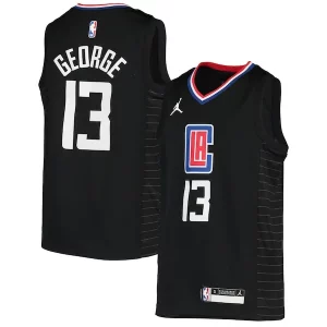 Clásico Estupendo Duradero Paul George LA Clippers Jordan Brand Youth 2020/21 Swingman Player Jersey Black Statement Edition