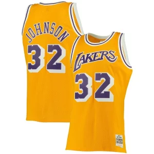 Clásico Magic Johnson Los Angeles Lakers 1984/85 Big & Tall Hardwood Classics Swingman Jersey Gold