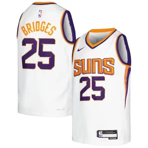 Clásico Mikal Bridges Phoenix Suns Nike Youth Swingman Jersey Association Edition White/Purple