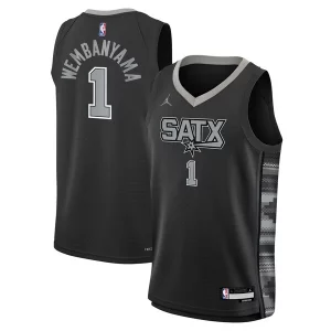 Clásico Práctico Versátil Victor Wembanyama San Antonio Spurs Jordan Brand Youth Swingman Jersey Statement Edition Black