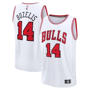 Fácil de llevar Matas Buzelis Chicago Bulls Fast Break Replica Player Jersey Association Edition White