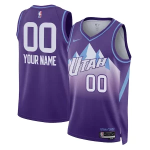Clásico Utah Jazz Nike Unisex 2024/25 Custom Swingman Jersey City Edition Purple