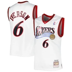Comodo Allen Iverson Philadelphia 76ers 2001/02 Hardwood Classics Swingman Jersey White/Red