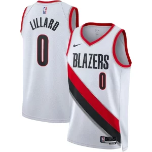 Comodo Clásico Damian Lillard Portland Trail Blazers Nike Unisex Swingman Jersey Association Edition White/Black