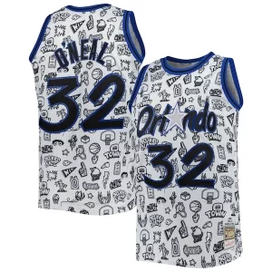 Comodo Delicioso Shaquille O'Neal Orlando Magic 1994/95 Hardwood Classics Doodle Swingman Jersey White