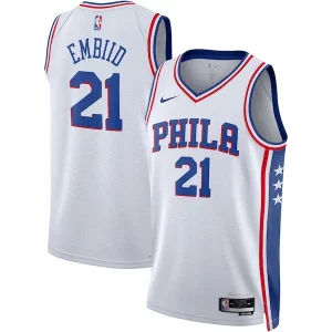 Comodo Elegante Duradero Joel Embiid Philadelphia 76ers Nike Unisex Swingman Jersey Association Edition White/Royal