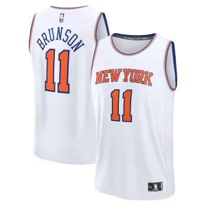 Magnífico Elegante Versátil Jalen Brunson New York Knicks Youth Fast Break Replica Player Jersey Association Edition White