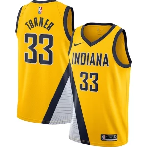 Comodo Hermoso Atractivo Myles Turner Indiana Pacers Nike Swingman Jersey Gold Statement Edition