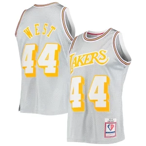 Comodo Maravilloso Cool Jerry West Los Angeles Lakers 75th Anniversary 1971/72 Hardwood Classics Swingman Jersey Silver