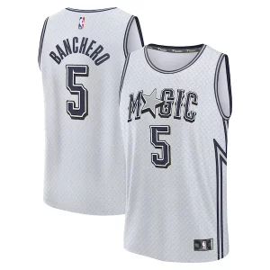 Cool Atractivo Comodo Paolo Banchero Orlando Magic Youth 2024/25 Fast Break Player Jersey City Edition Silver