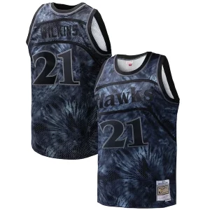 Cool Elegante Fantástico Dominique Wilkins Atlanta Hawks Hardwood Classics 1986/87 Tie Dye Swingman Jersey Black