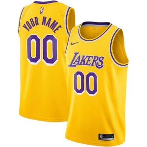 Cool Exquisito Los Angeles Lakers Nike Custom Swingman Jersey Gold Icon Edition