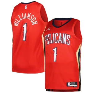 Cool Exquisito Zion Williamson New Orleans Pelicans Jordan Brand Swingman Player Jersey Statement Edition Red
