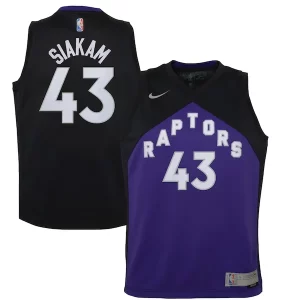 Cool Genial Pascal Siakam Toronto Raptors Nike Youth 2020/21 Swingman Player Jersey Black/Purple Earned Edition
