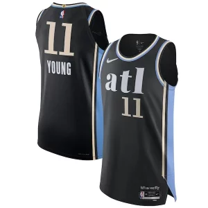 Cool Ideal Clásico Nike Trae Young Atlanta Hawks Authentic Jersey City Edition Black