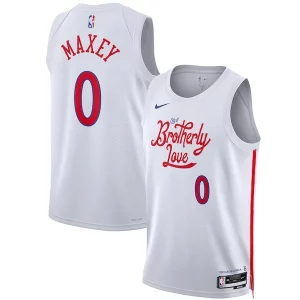 Cool Tyrese Maxey Philadelphia 76ers Nike Unisex 2022/23 Swingman Jersey City Edition White