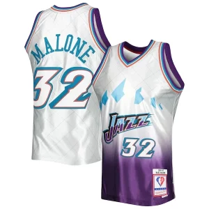 Cool Versátil Karl Malone Utah Jazz 1996/97 Hardwood Classics 75th Anniversary Swingman Jersey Platinum
