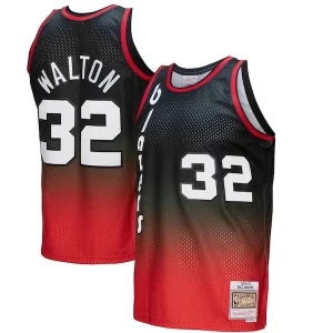 Delicioso Bill Walton Portland Trail Blazers 1976/77 Hardwood Classics Fadeaway Swingman Player Jersey Red/Black