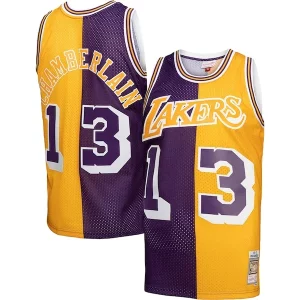 Delicioso Cool Fantástico Wilt Chamberlain Los Angeles Lakers Hardwood Classics 1971/72 Split Swingman Jersey Purple/Gold
