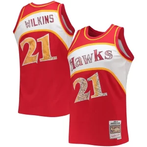 Delicioso Dominique Wilkins Atlanta Hawks 1986/87 Hardwood Classics NBA 75th Anniversary Diamond Swingman Jersey Red