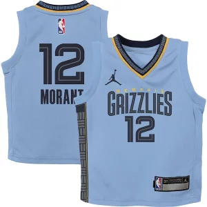 Delicioso Genial Atractivo Ja Morant Memphis Grizzlies Jordan Brand Preschool 2022/23 Statement Edition Jersey Light Blue