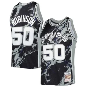 Delicioso Genial David Robinson San Antonio Spurs 1998/99 Hardwood Classics Marble Swingman Jersey Black