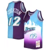 Delicioso Lujoso John Stockton Utah Jazz Hardwood Classics 1996/97 Split Swingman Jersey Purple/Turquoise