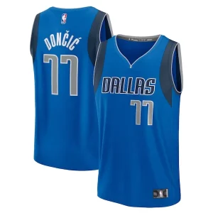 Perfecto Lujoso Resistente Luka Dončić Dallas Mavericks Fast Break Replica Player Jersey Icon Edition Blue